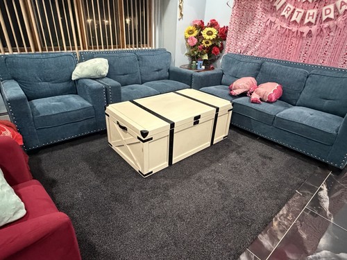 Montana white storage trunk - montana,
