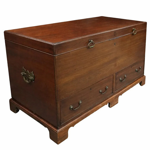Antique mahogany english - mahogany, trunk